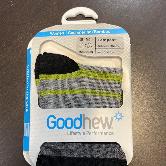 Goodhew Tempest Knee High Merino Socks - in black. - Picture 2 of 7